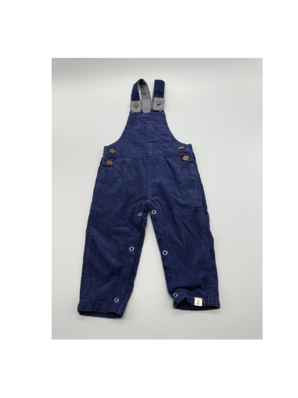 ME & HENRY Blue Corduroy Overall One-Piece 3/6M Sleeveless 100% Cotton